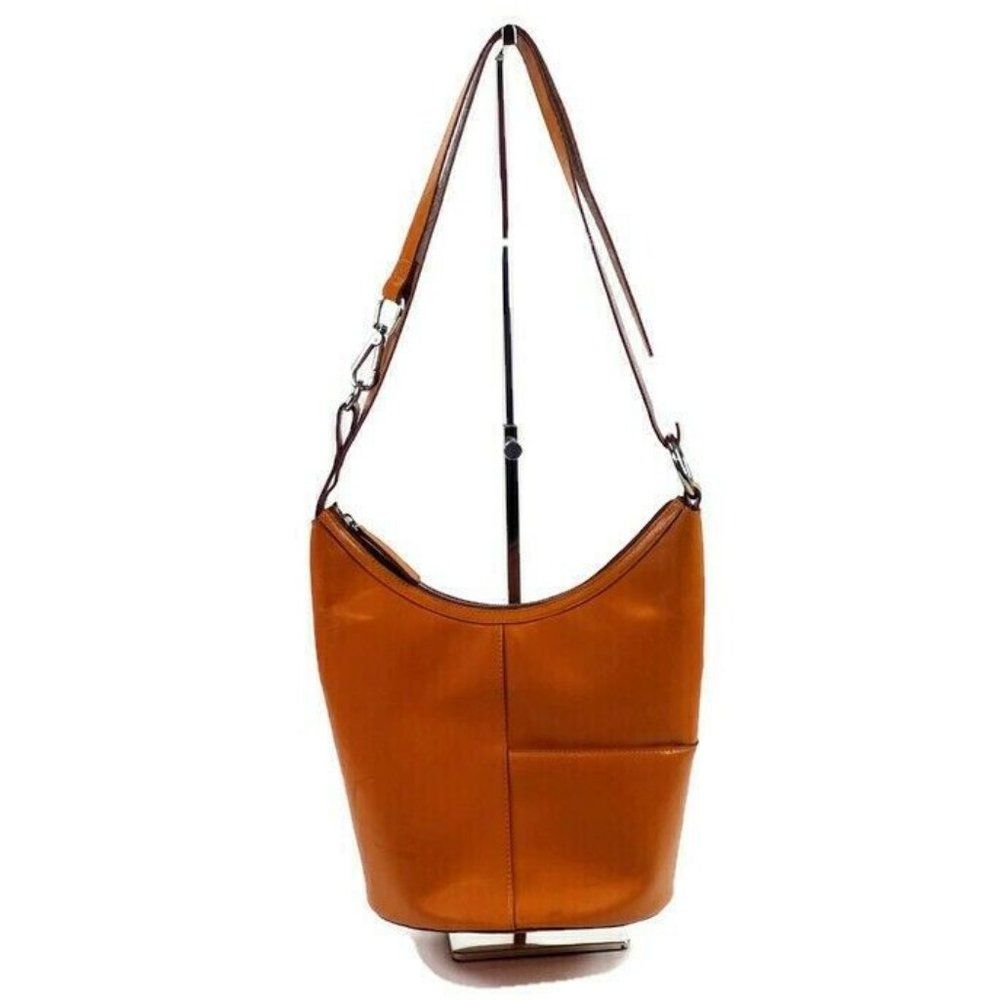 Hobo Int'l The Original Polished Truffle Tan Leather Bucket Bag